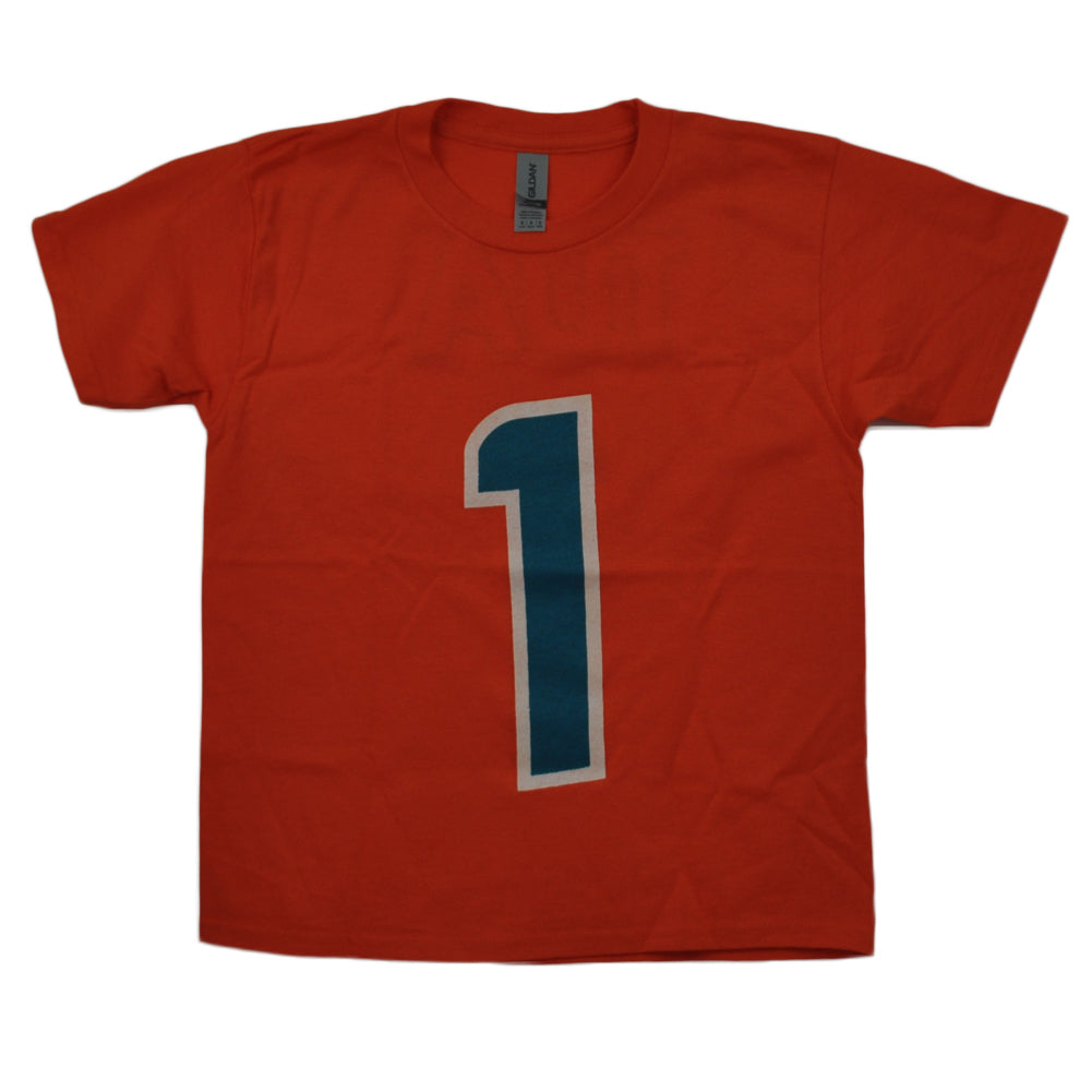 Miami Dolphins Football Tua Tagovailoa #1 Orange Youth Kids Tshirt Tee