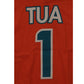 Miami Dolphins Football Tua Tagovailoa #1 Orange Youth Kids Tshirt Tee