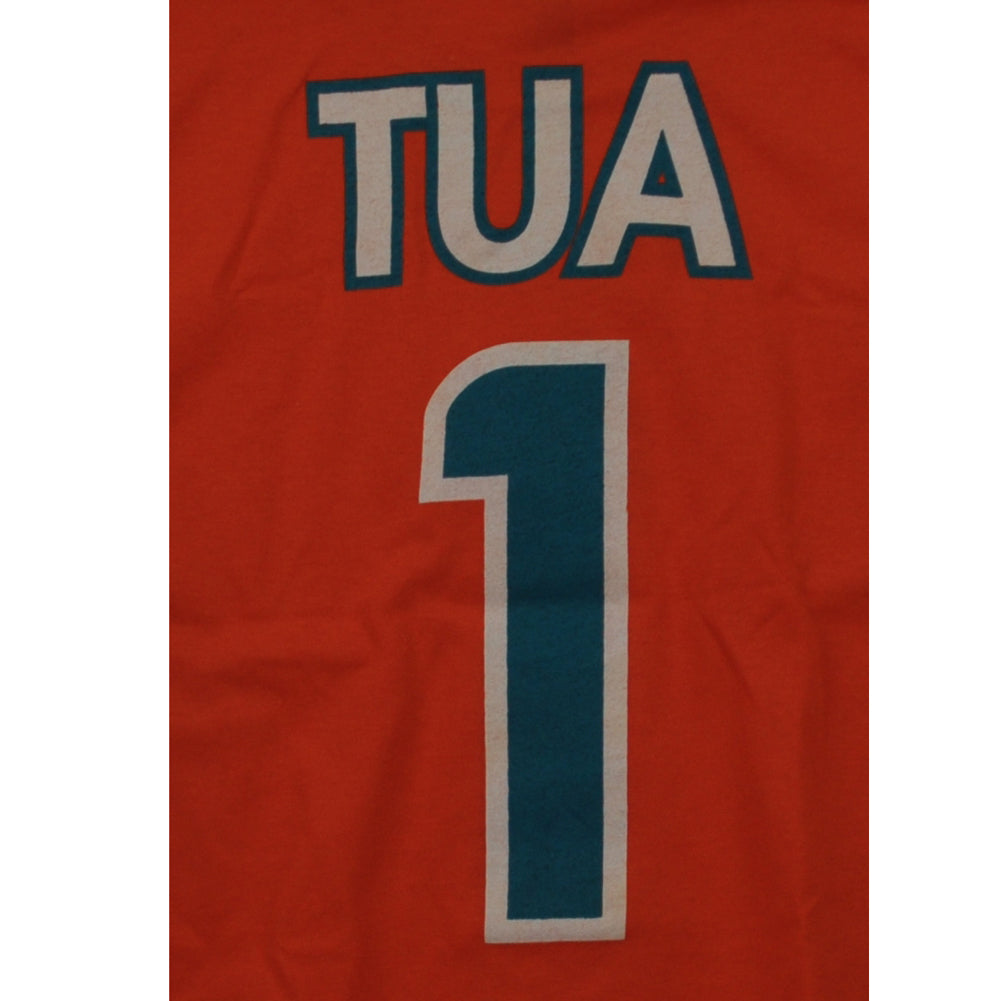 Miami Dolphins Football Tua Tagovailoa #1 Teal Youth Kids Tshirt Tee