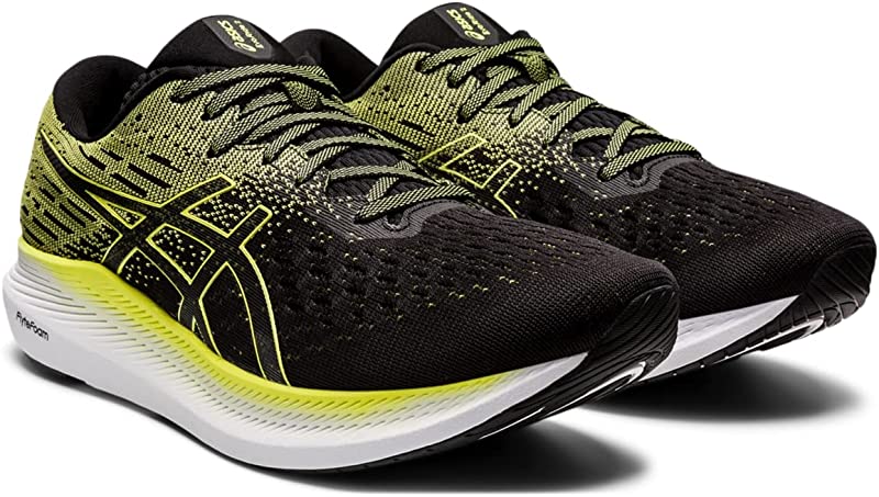 ASICS पुरुषों के इवोरॉइड 2 रनिंग शूज़ काला/ग्लो पीला, साइज़ 11 मीडियम यूएस