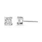 .925 Sterling Silver 1/2 Cttw Miracle Set Princess-cut Diamond Solitaire Stud Earrings (H-I Color, SI2-I1 Clarity)