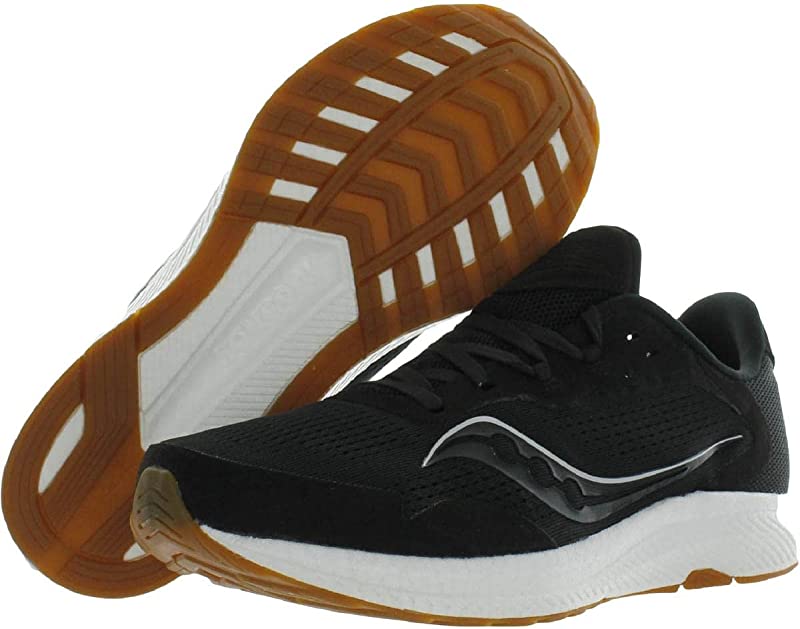 Saucony पुरुषों के फ्रीडम 4 रनिंग शूज़ ब्लैक/गम साइज़ 12.5 D मीडियम US