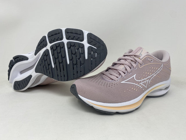 Mizuno Women's Wave Rider 25 Running Shoes Pale Lilac/White Purple Size 12 B (M) Us