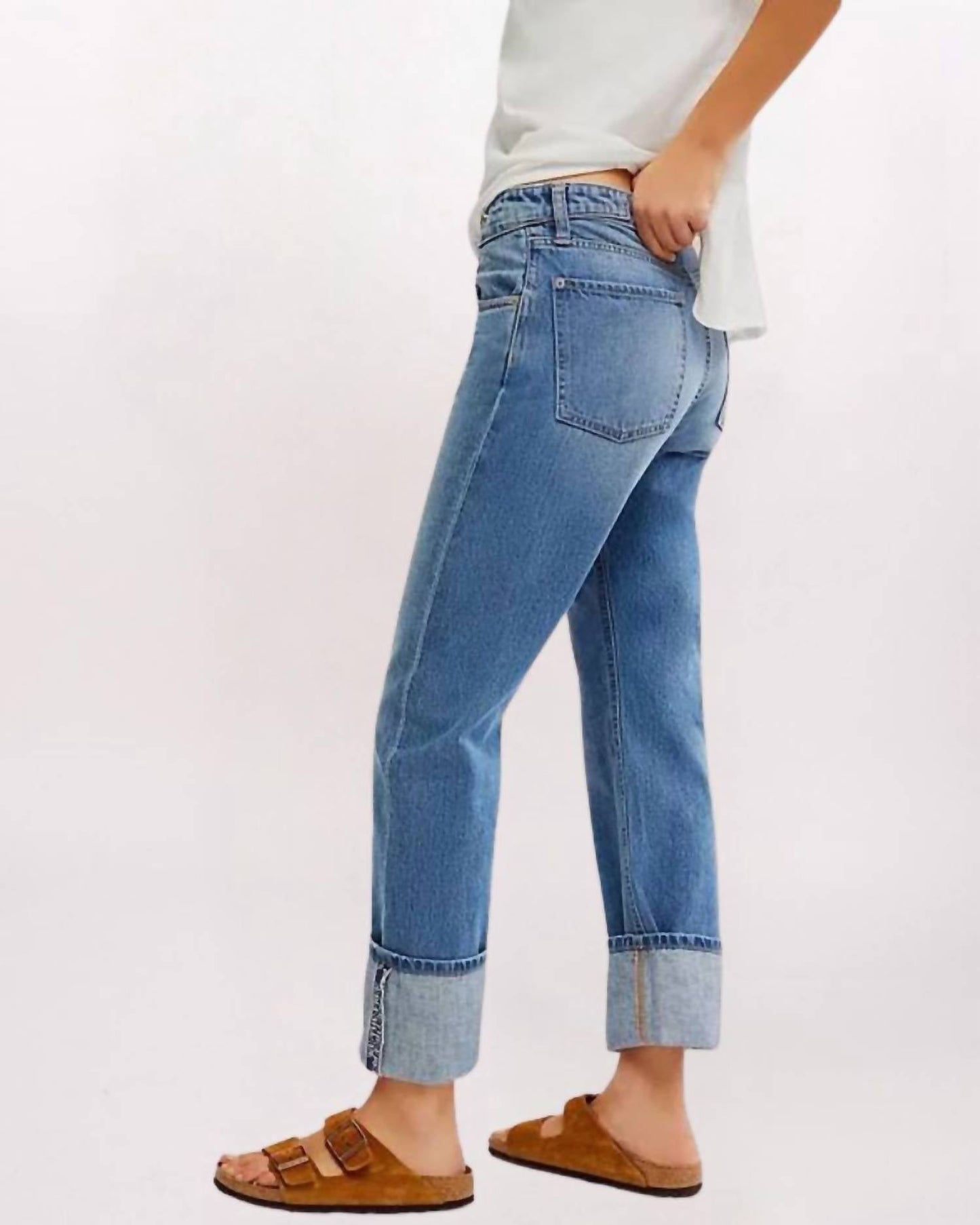 Free People - Slim Shade Selvedge Cuff Jeans