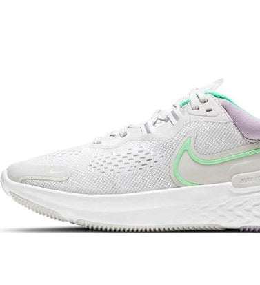 Nike Women's React Miler 2 Running Shoes Platinum Tint/Green Size 5 B (M) Us