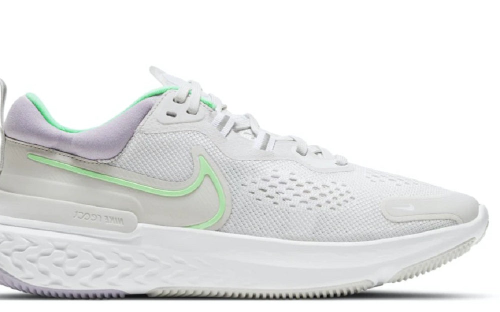 Nike Women's React Miler 2 Running Shoes Platinum Tint/Green Size 5 B (M) Us