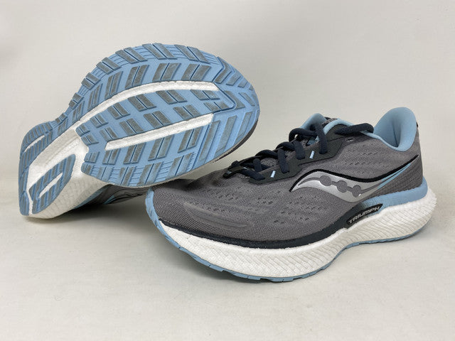 Saucony महिलाओं के Triumph 19 रनिंग शूज़ अलॉय/पाउडर ग्रे साइज़ 6.5 B (M) US