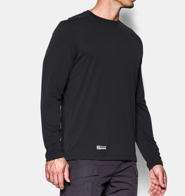Under Armour Mens Tech Long sleeve T-Shirt - Black - Small