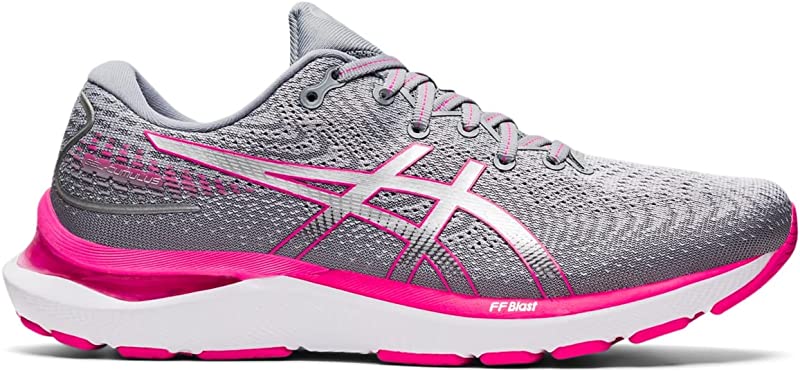 ASICS महिलाओं के जेल क्यूम्यलस 24 रनिंग शूज़ शीट रॉक/पिंक/ग्रे 10 B (M) यूएस