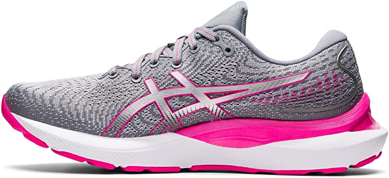 ASICS महिलाओं के जेल क्यूम्यलस 24 रनिंग शूज़ शीट रॉक/पिंक/ग्रे 10 B (M) यूएस