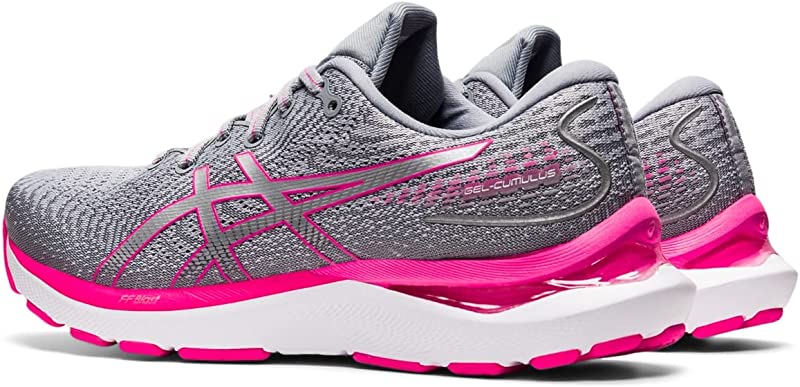 ASICS महिलाओं के जेल क्यूम्यलस 24 रनिंग शूज़ शीट रॉक/पिंक/ग्रे 10 B (M) यूएस
