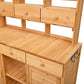 TOPMAX 65.7'' Tall Garden Potting Bench Table with Hutch