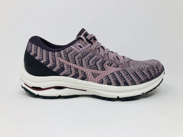Mizuno Women's Wave Rider 24 Knit Running Shoespurple Size 6 B (M) Us