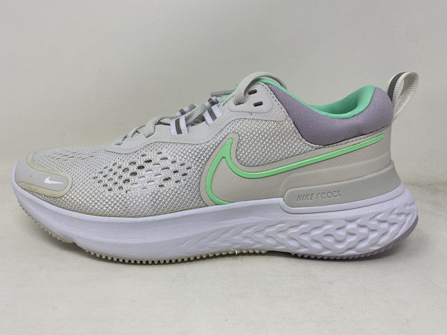 Nike Women's React Miler 2 Running Shoes Platinum Green Size 6.5 B (M) Us