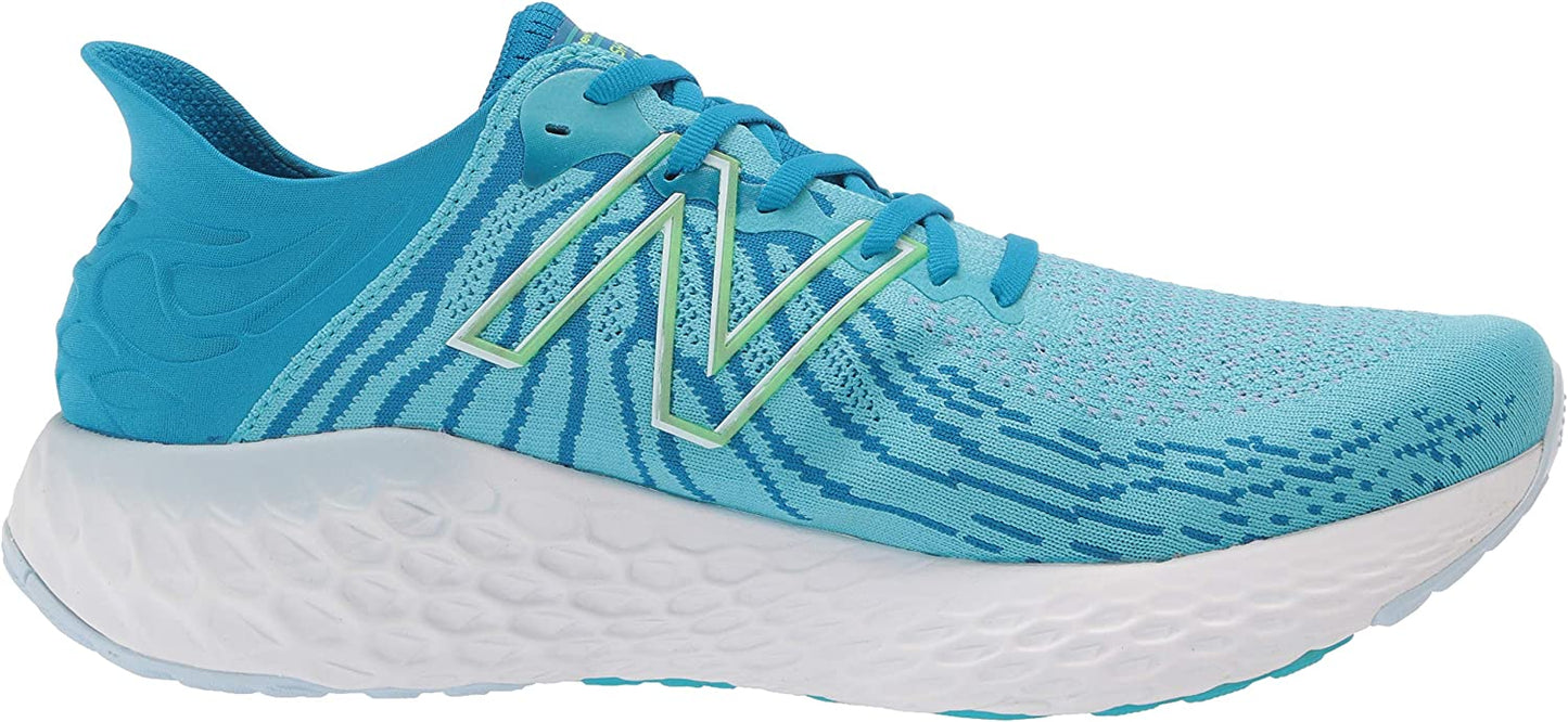 New Balance Women's 1080 V11 Running Shoes Virtual Sky/Lime Size 6 D Wide US