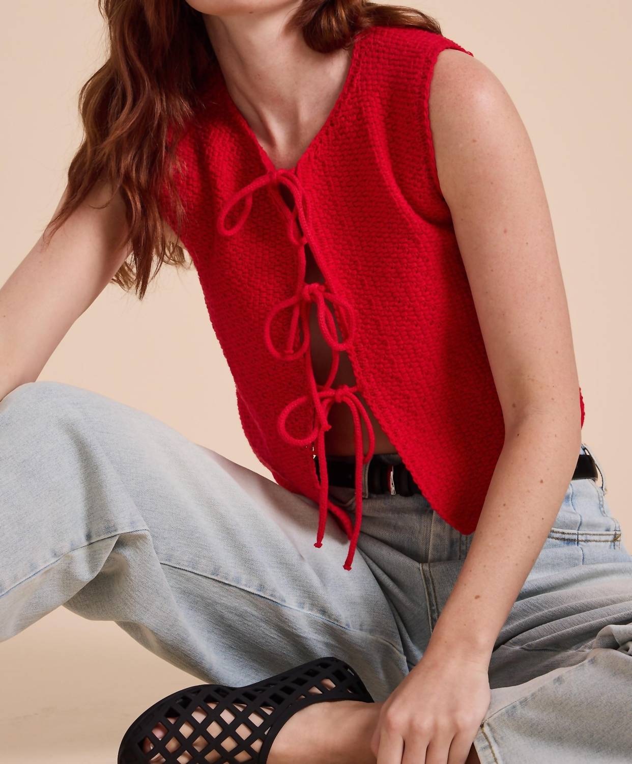 Miou Muse - Noami Cardi Tie Top