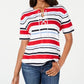 tommy-hilfiger-lace-up-striped-cotton-top