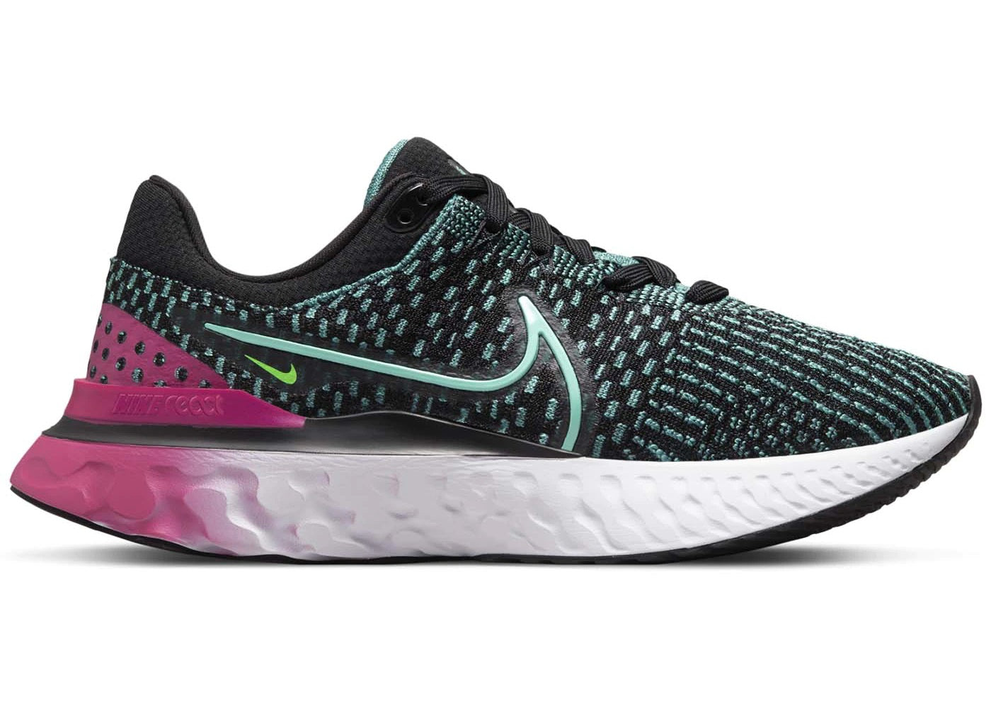 Nike Women's React Infinity Run FK 3 Running Shoes Black Size 5.5 B Medium US