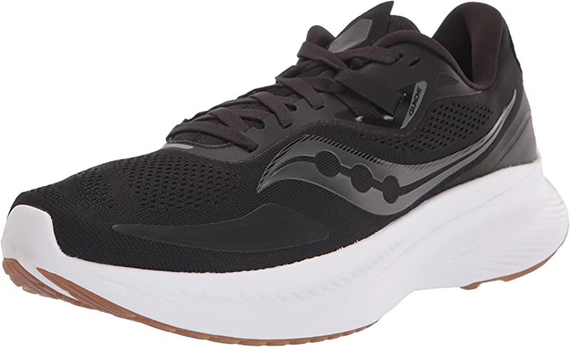 Saucony महिलाओं के गाइड 15 रनिंग शूज़ काला/गम साइज़ 6 बी मीडियम यूएस