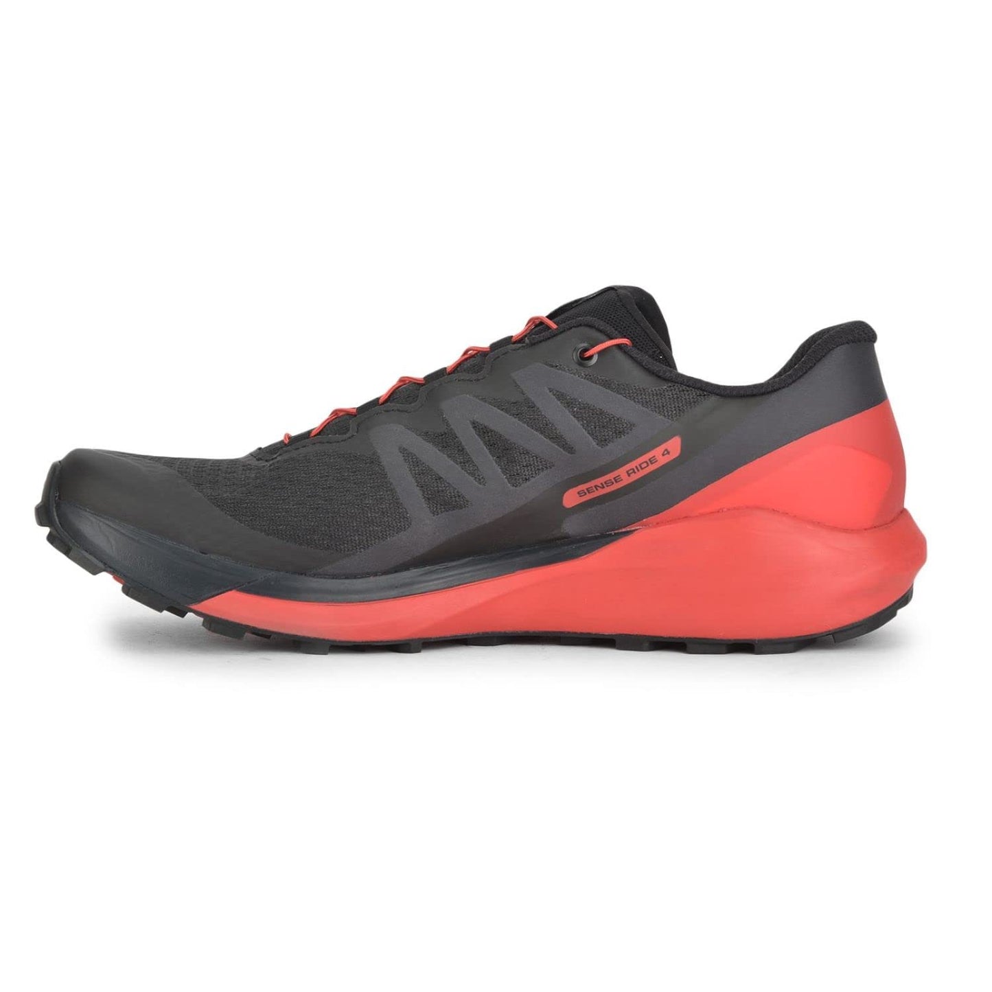Salomon Men's Sense Ride 4 Trail Shoes Black/Goji Berry Size 11.5 D Medium US