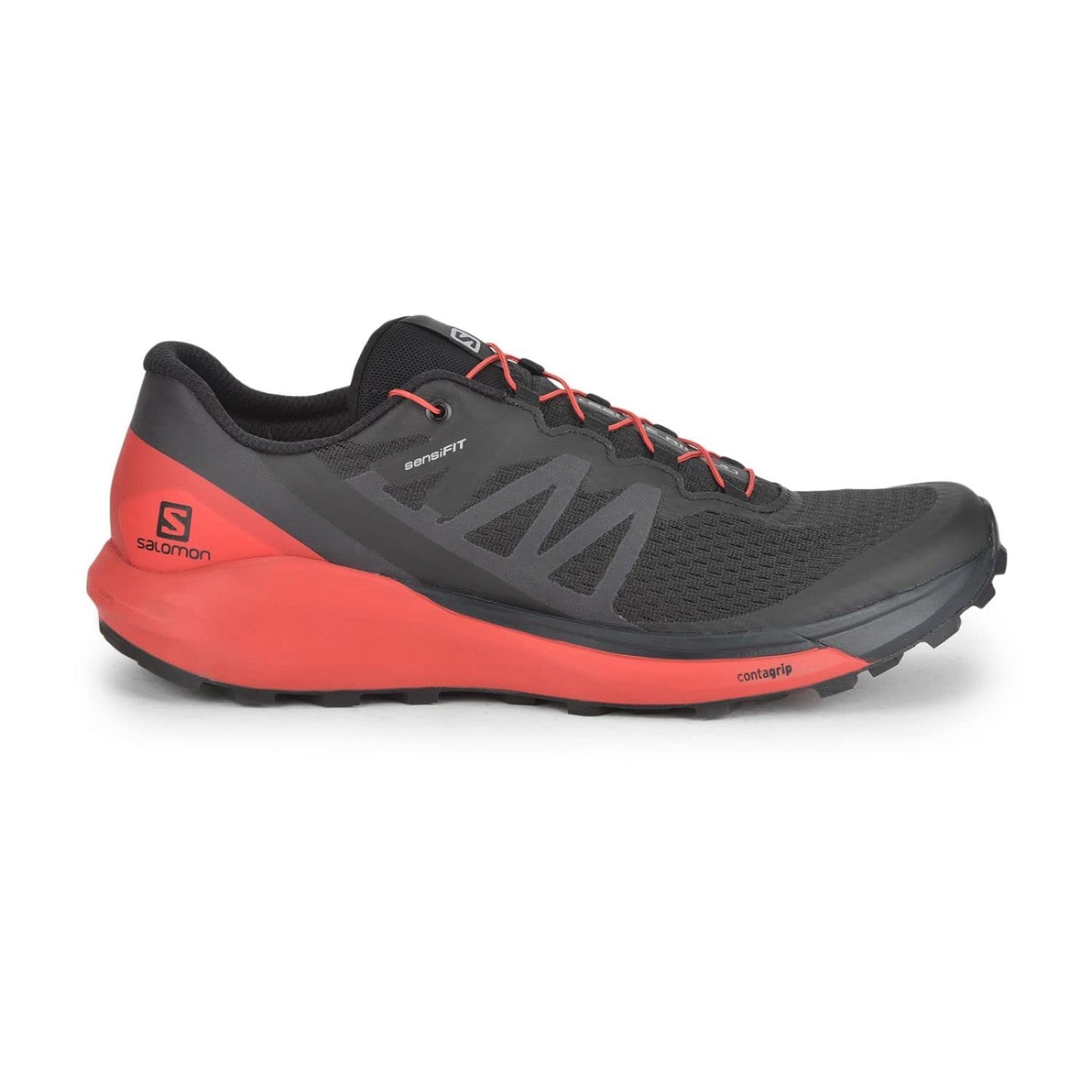 Salomon Men's Sense Ride 4 Trail Shoes Black/Goji Berry Size 11.5 D Medium US