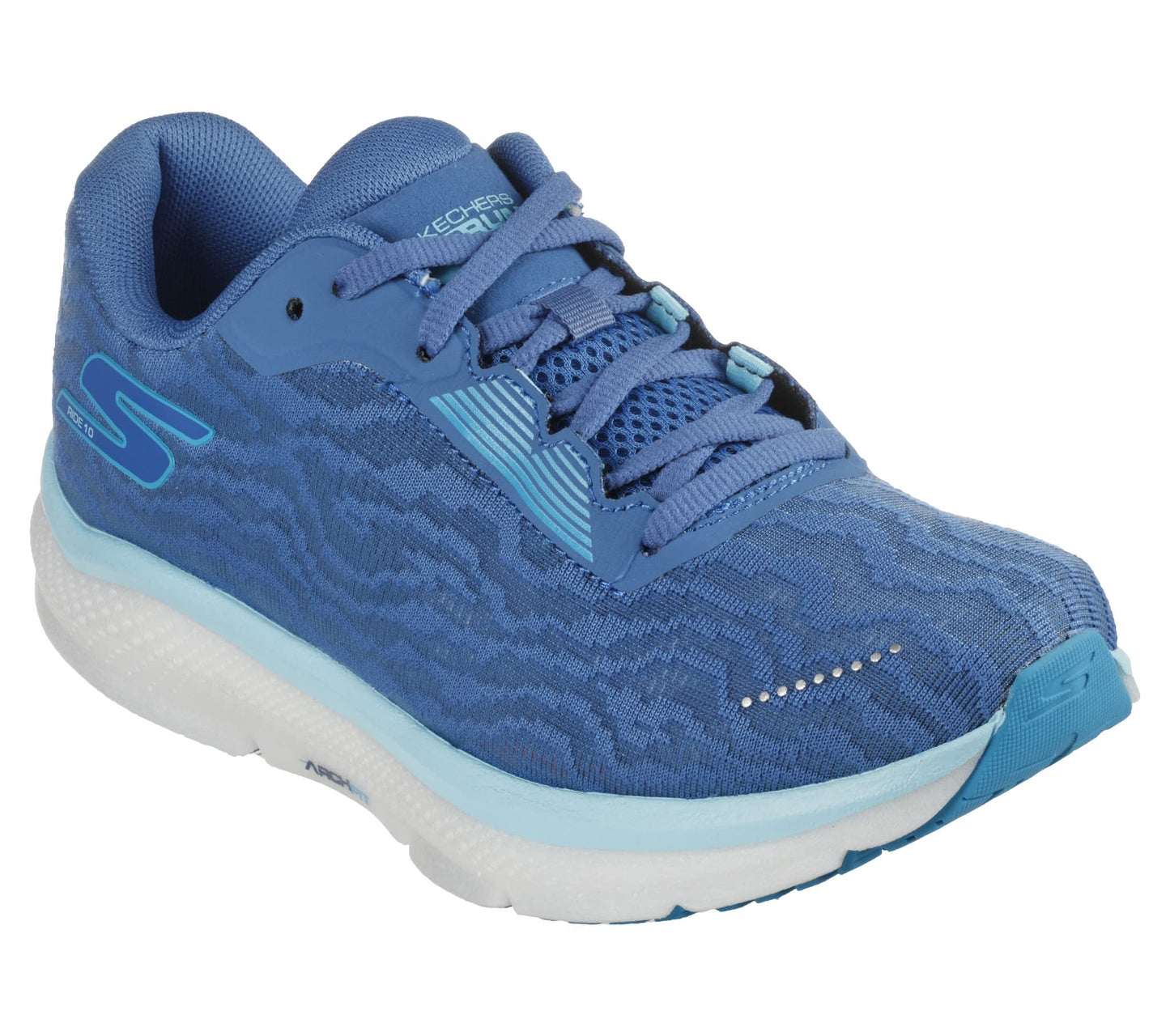 Skechers Women's Go Run Arch Fit Ride 10 Shoes Blue Size 6 B Medium US