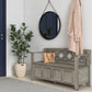 Amherst Solid Wood Entryway Storage Bench in Distressed Grey