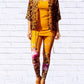 Calypso - Daniela Sienna Print Stretch Knit Leggings