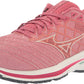 Mizuno महिलाओं के वेव इंस्पायर 18 रनिंग शूज़ रोज़ेट/स्नो साइज़ 6.5 B मीडियम US