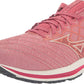Mizuno महिलाओं के वेव इंस्पायर 18 रनिंग शूज़ रोज़ेट/स्नो साइज़ 6.5 B मीडियम US