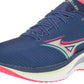 Mizuno Men's Wave Rebellion Running Shoes Blue/Paradise Pink Size 12 D Medium US