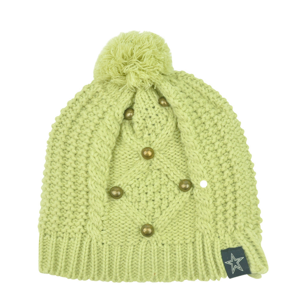 NFL Dallas Cowboys Pom Pom Sophisticate Crochet Womens Knit Beanie Toque Hat