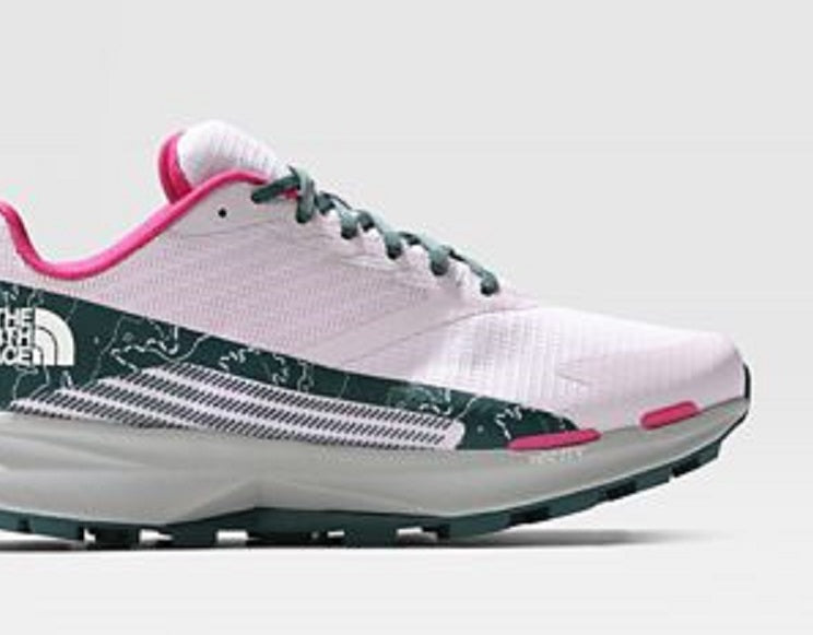 The North Face Women's Vectiv Levitum Run Shoes Grey/Pink Size 8.5 B Medium US