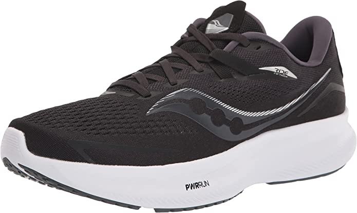 Saucony पुरुषों के राइड 15 रनिंग शूज़ ब्लैक