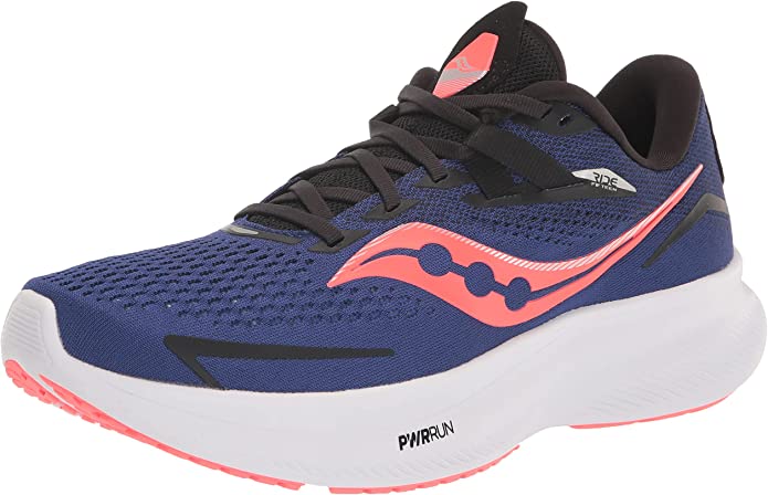 Saucony पुरुषों के राइड 15 रनिंग शूज़ लाल