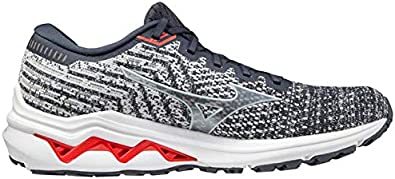 Mizuno पुरुषों के वेव इंस्पायर 17 निट रनिंग शूज़ नीला/सफेद साइज़ 9 D मीडियम यूएस