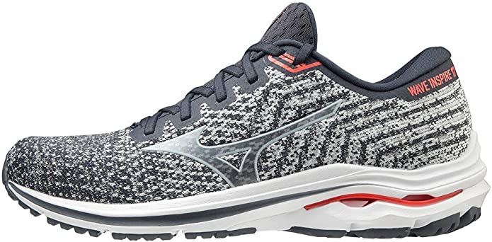 Mizuno पुरुषों के वेव इंस्पायर 17 निट रनिंग शूज़ नीला/सफेद साइज़ 9 D मीडियम यूएस