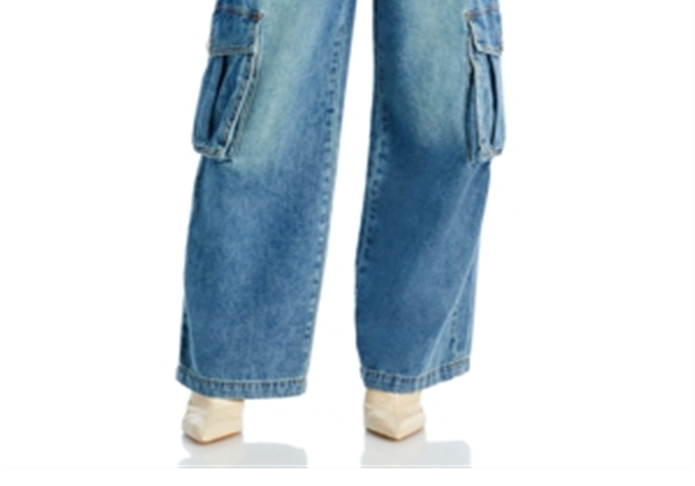 Blanknyc Cargo Jeans in Over Limit Blue