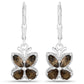 2.20 Carat Genuine Smoky Quartz .925 Sterling Silver Earrings