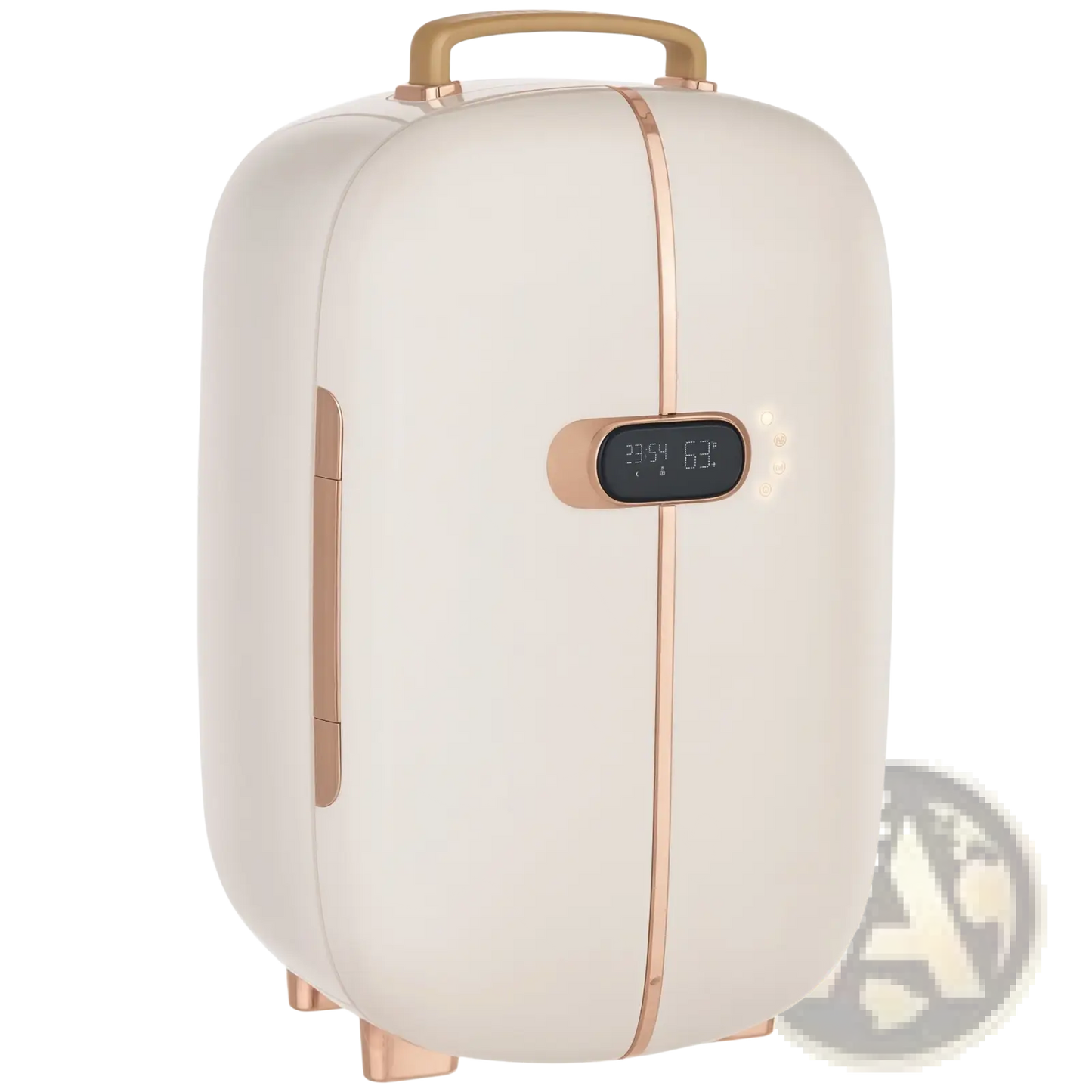 12l Portable Beauty Fridge with Led Display and Rose Gold Accents
