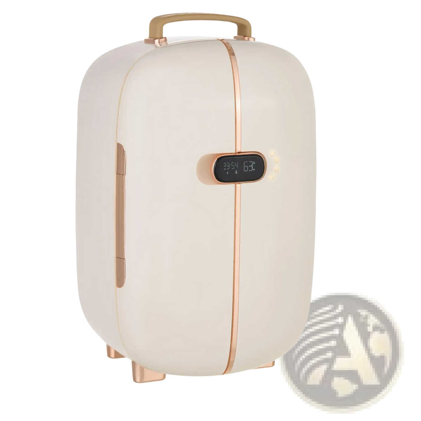 12l Portable Beauty Fridge with Led Display and Rose Gold Accents