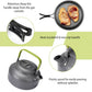 12pcs Camping Cookware Set with Aluminum Pot and Kettle