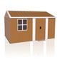 Heavy Duty 12x8 Ft Metal Storage Shed with Windows