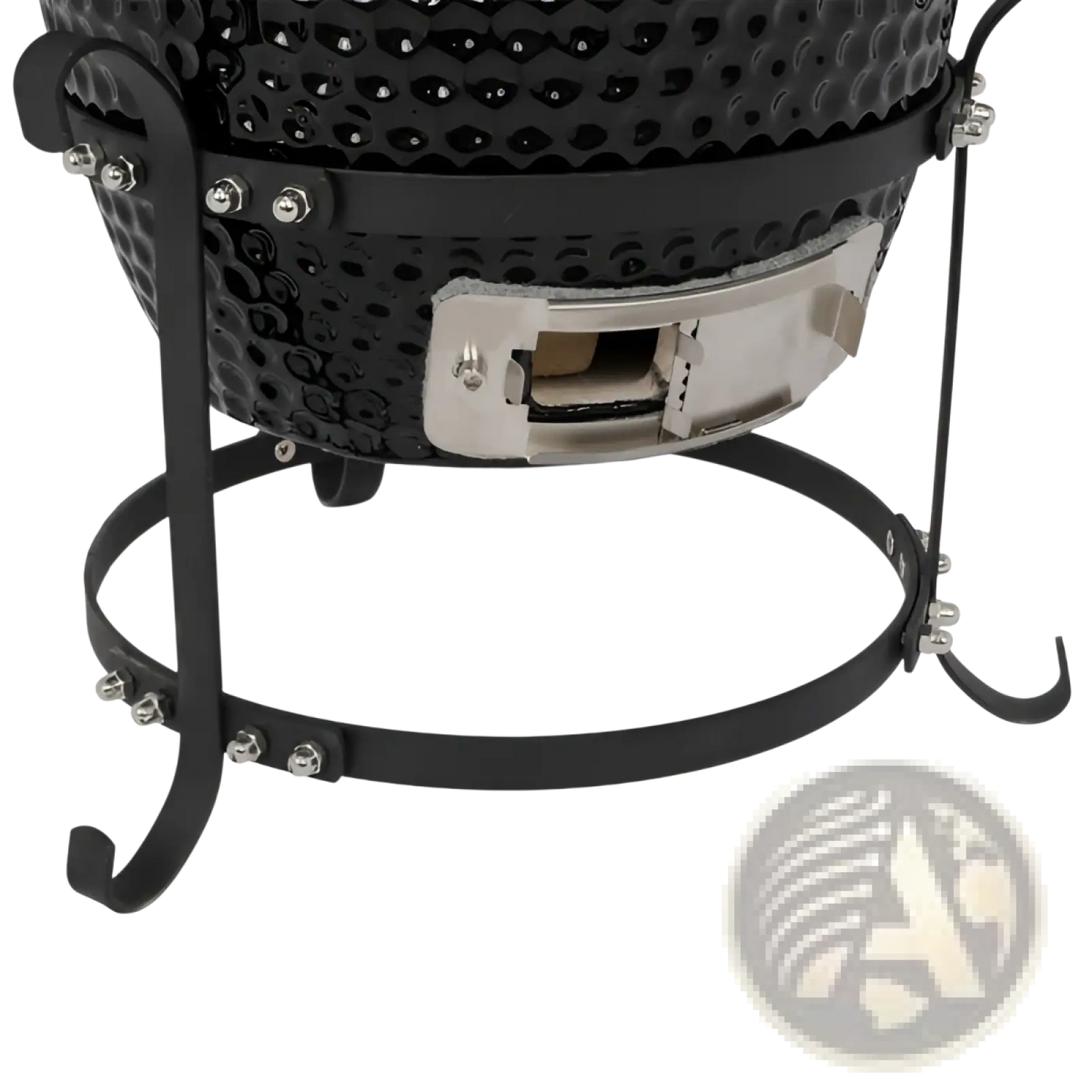 13 Inch Ceramic Kamado Charcoal Grill Black