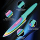 13 Piece Blue Stainless Steel Rainbow Knife Set