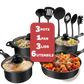 13 Piece Non Stick Cookware Set with Glass Lids