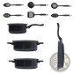 13 Piece Non Stick Cookware Set with Glass Lids
