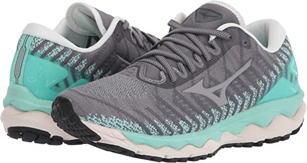 Mizuno महिला वेव स्काई 4 निट रनिंग शूज़ कैसलरॉक ब्राउन साइज़ 11 B मीडियम US
