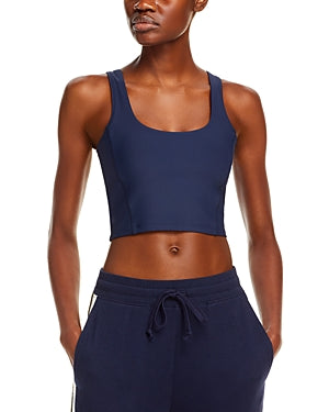 Aqua Corseted Square Neck Longline Bra