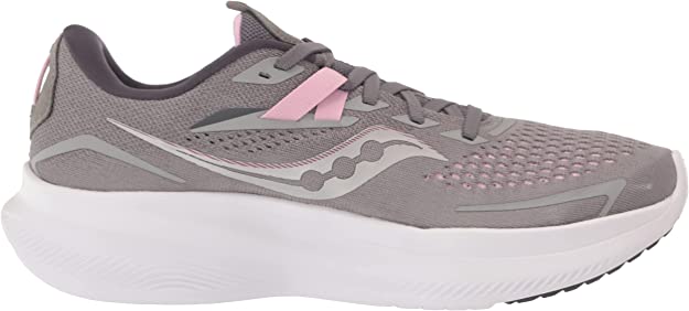 Saucony महिला राइड 15 रनिंग शूज़ अलॉय/क्वार्ट्ज़
